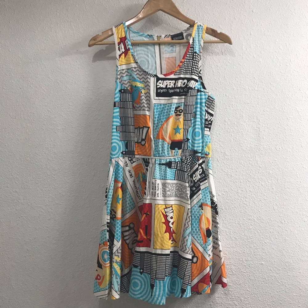 Modcloth Retrolicious “Super Hero Save Day” Comic Dress